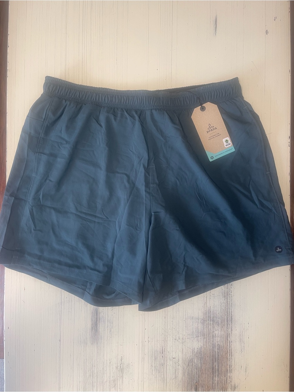 Prana Peak To Pavement Lined Shorts — Grey Blue XL